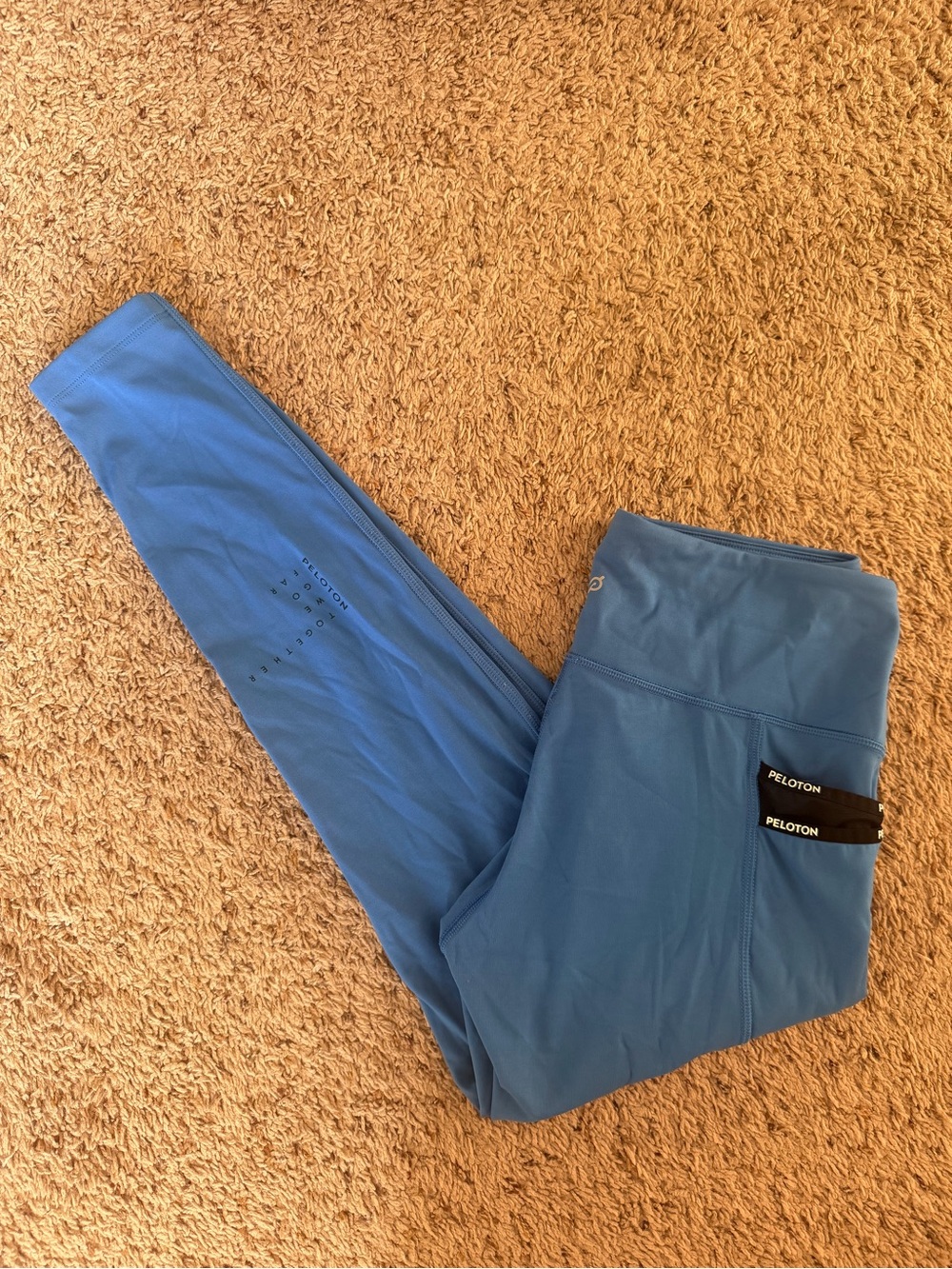 Peloton blue leggings logo size medium